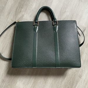 Louis Vuitton leather Green Brief Case